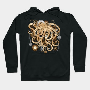 Octopus Steampunk Surreal Retro Style Machine Hoodie